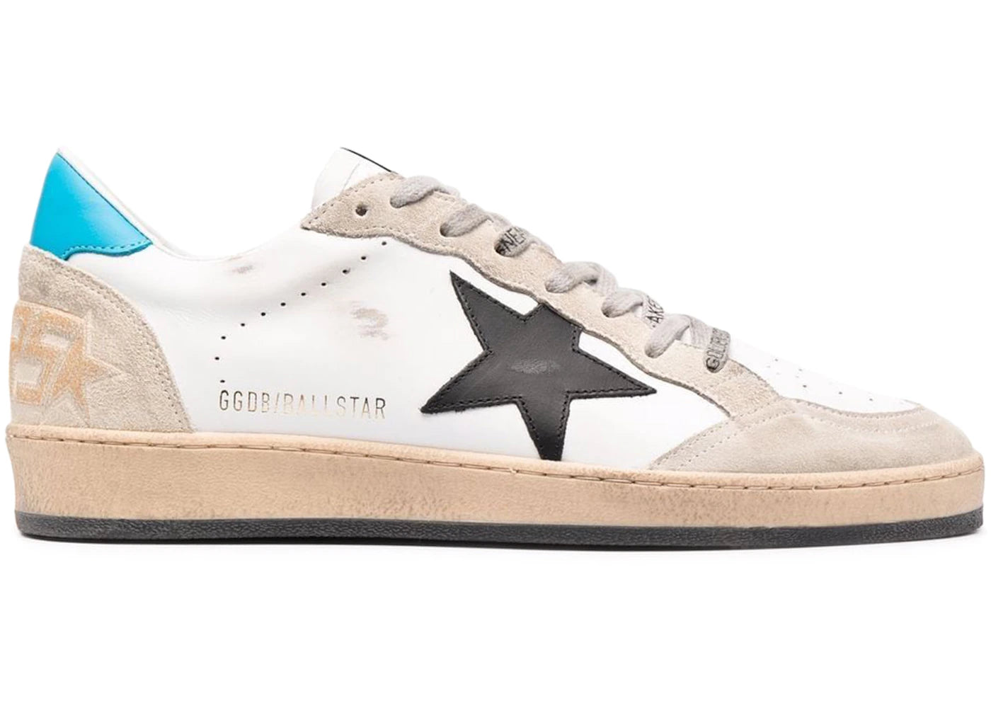 Golden Goose Ball-Star Low White Light Blue