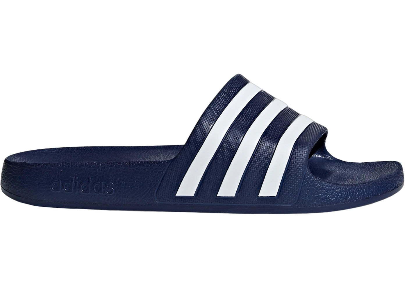 Adidas Adilette Aqua Slides Dark Blue Cloud White