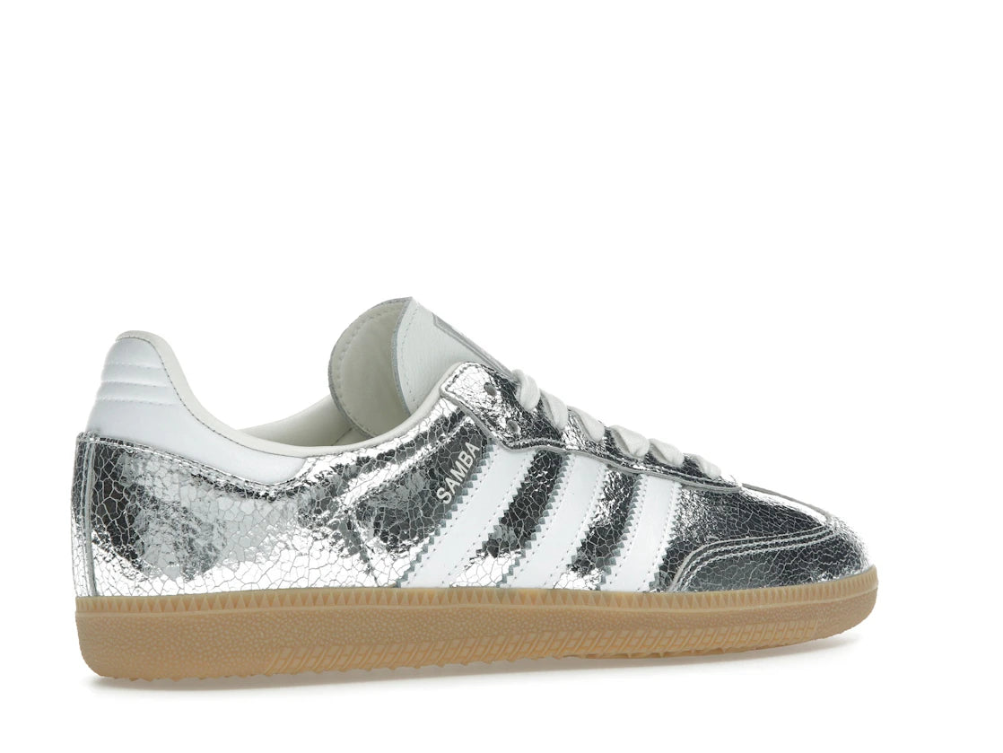 adidas Samba OG Silver Metallic Cracked Leather