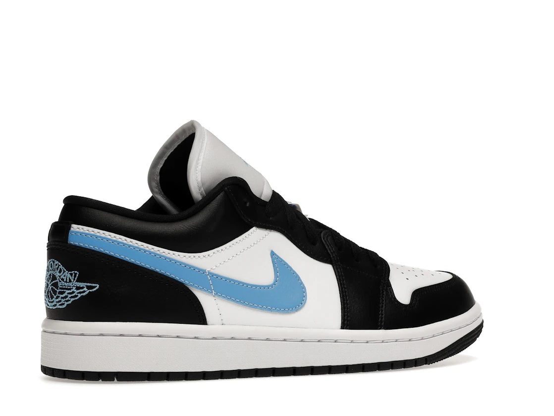 Jordan 1 Low Noir Bleu Université Blanc (Femme)
