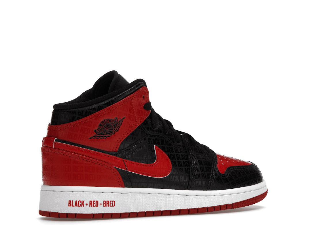 Jordan 1 Mid Bred Text