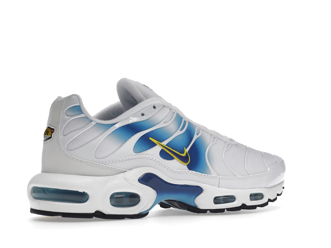 Nike Air Max Plus Spray Paint Swoosh White Blue