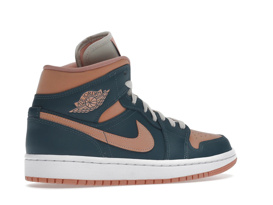 Jordan 1 Mid Vert Turquoise Foncé (Femme)