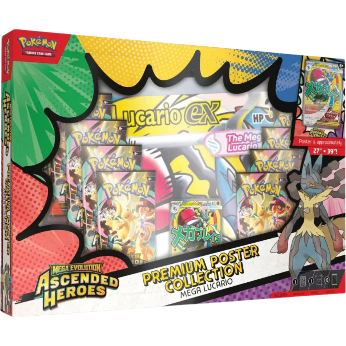 Mega Evolution Ascended Heroes Premium Poster Collection (Mega Lucario)
