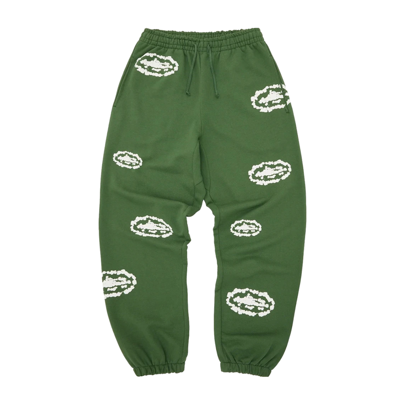 Corteiz x Denim Tears Island Wreath Sweatpant Green