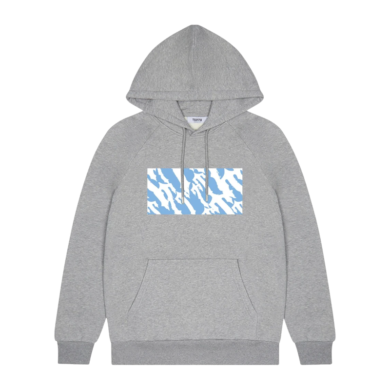 Trapstar Wavy T Box Hoodie Grey/Blue