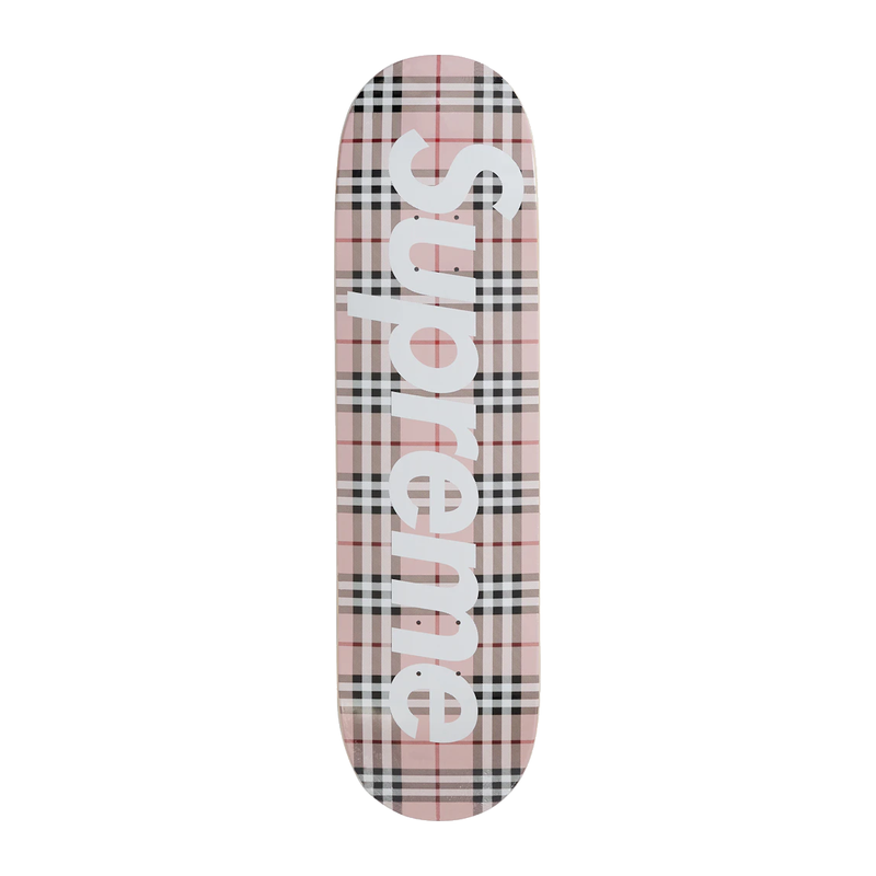 Supreme Burberry Skateboard Deck Pink