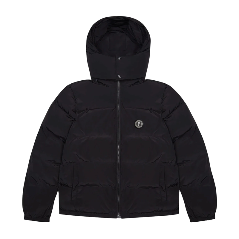 Trapstar Irongate Detachable Hooded Puffer Jacket Black
