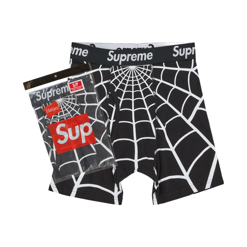 Supreme Hanes Spider-Man Boxer Briefs Black