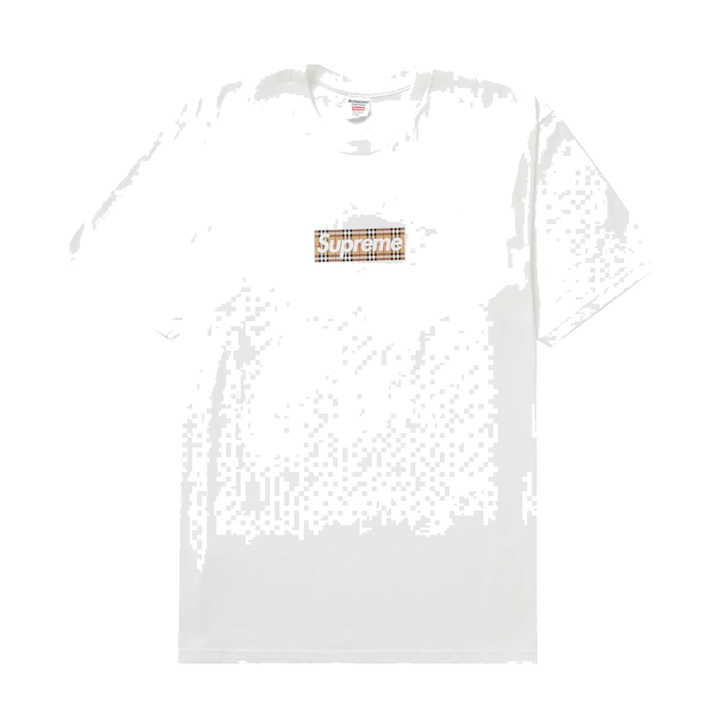 Supreme Burberry Box Logo Tee White