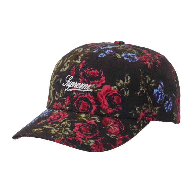 Supreme Floral Flannel 6-Panel Black