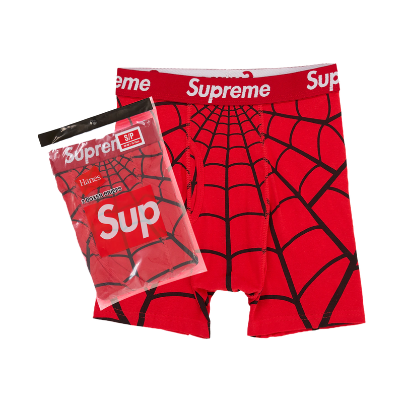 Supreme Hanes Spider-Man Boxer Briefs Red