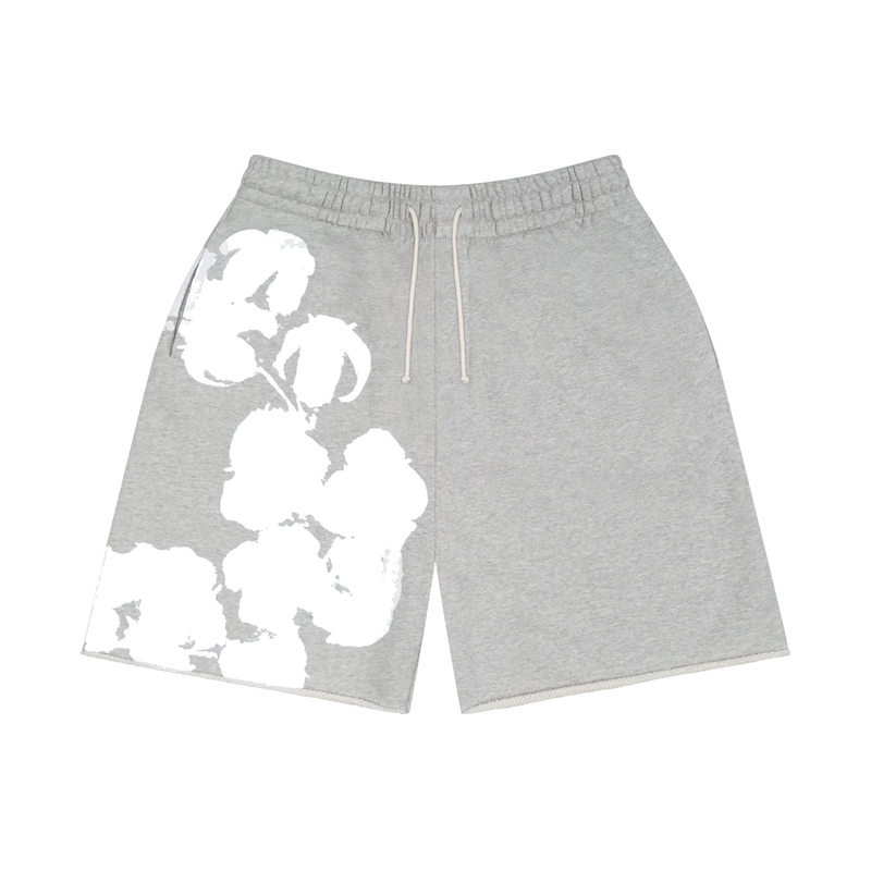 Denim Tears Big Cotton Wreath Sweat Shorts Grey