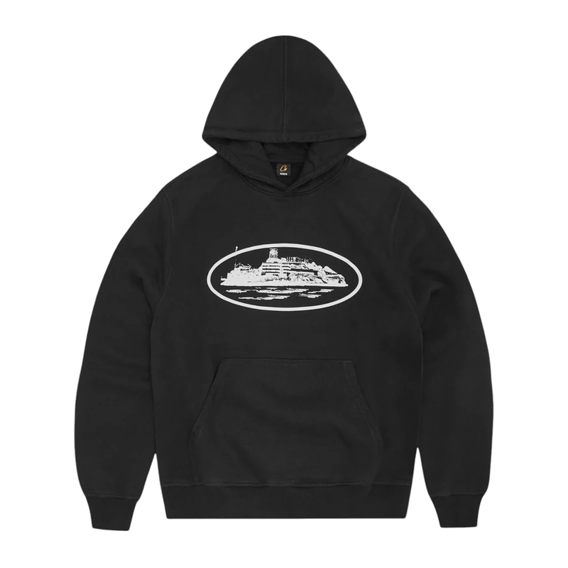 Corteiz Alcatraz Hoodie Black & White