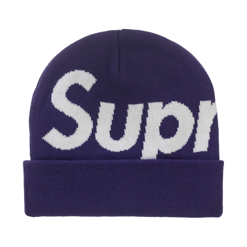 Supreme Big Logo Beanie Purple