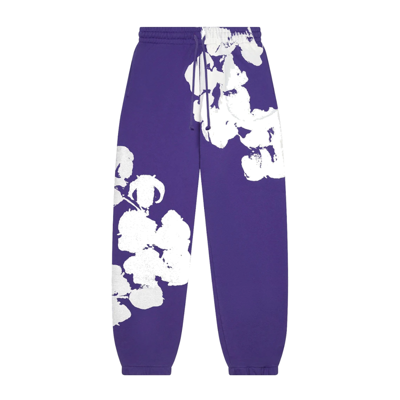 Denim Tears Big Cotton Wreath Sweatpants Purple