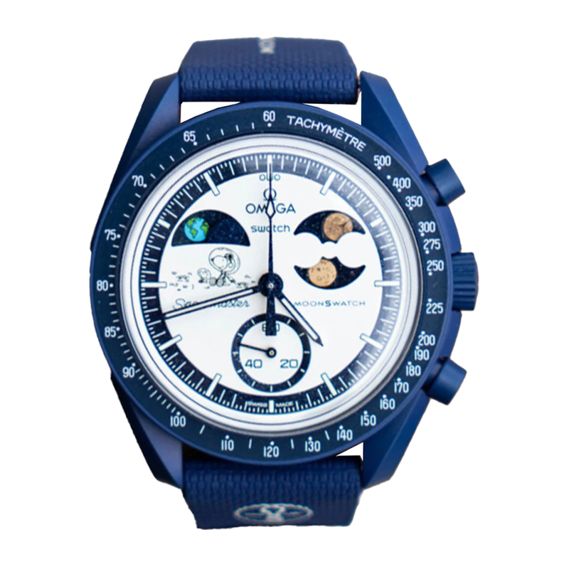 Swatch x Omega Bioceramic Moonswatch Mission To Earthphase Moonshine Gold Snoopy SO33N701L