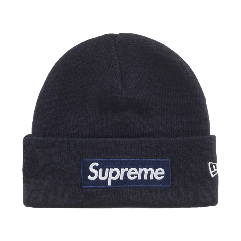 Supreme New Era Box Logo Beanie Navy