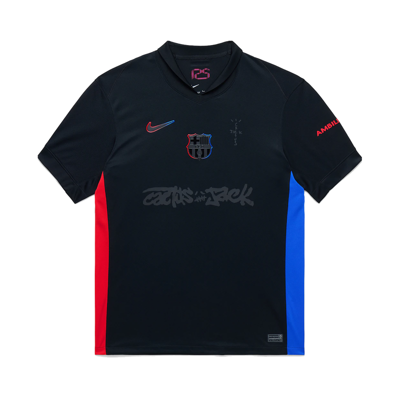 Travis Scott x FC Barcelona 2024/25 Match Away Cactus Jack Jersey Black