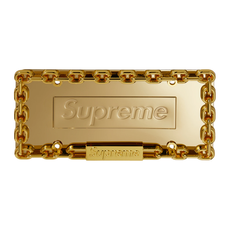 Supreme Chain License Plate Frame Gold