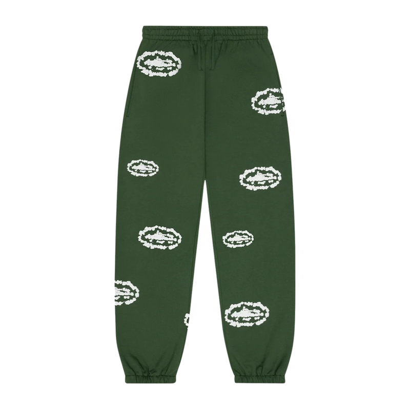 Denim Tears x Corteiz Island Wreath Sweatpants Green