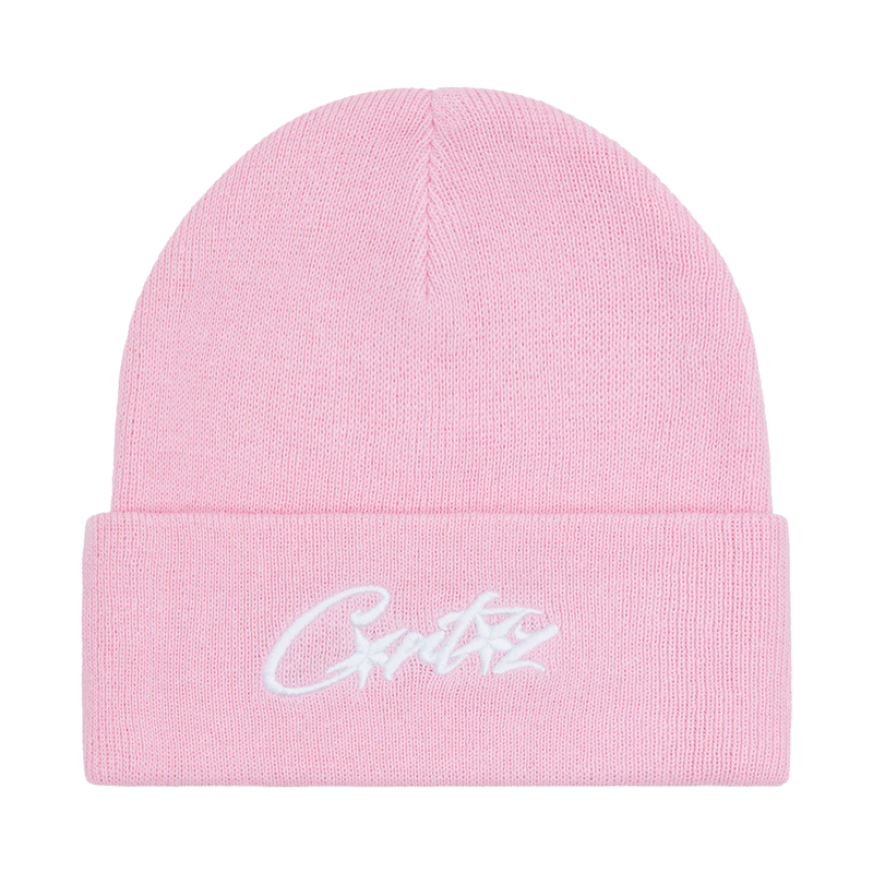 Corteiz Allstarz Folded Beanie Pink