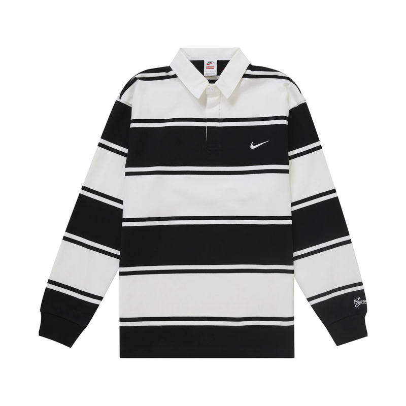 Supreme Nike Stripe Rugby Black