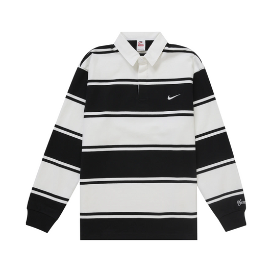 Supreme Nike Stripe Rugby Black