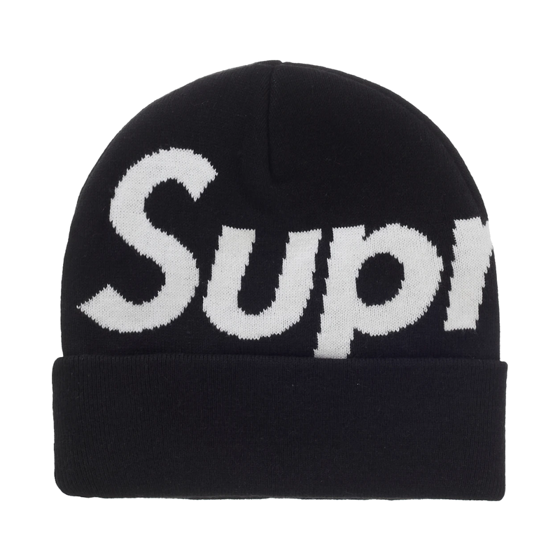 Supreme Big Logo Beanie Black