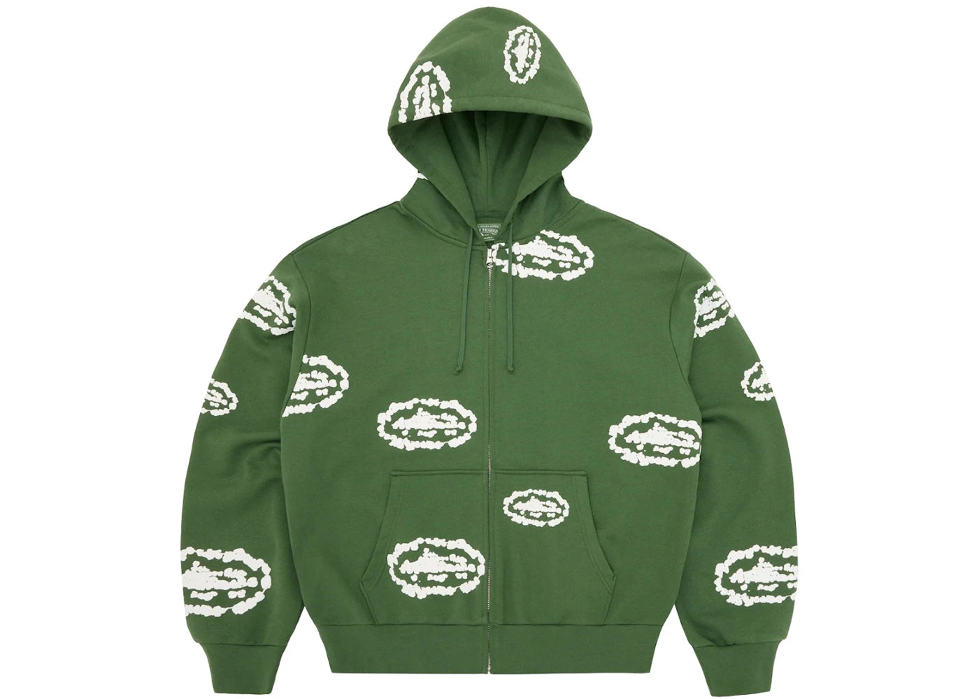 Corteiz x Denim Tears Island Wreath Zip Hoodie Green
