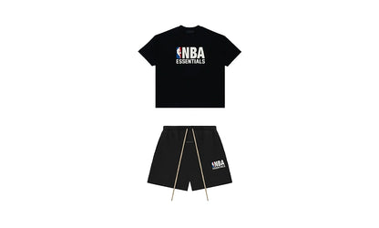Komplet Fear of God Essentials NBA Black Summer Set