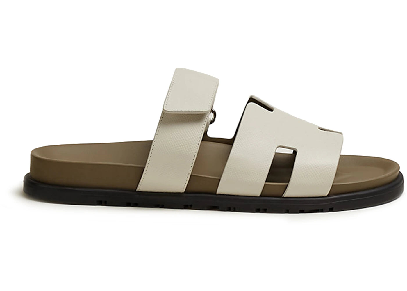 Hermes Chypre Sandal Beige Glaise Vert Toundra Grained Leather