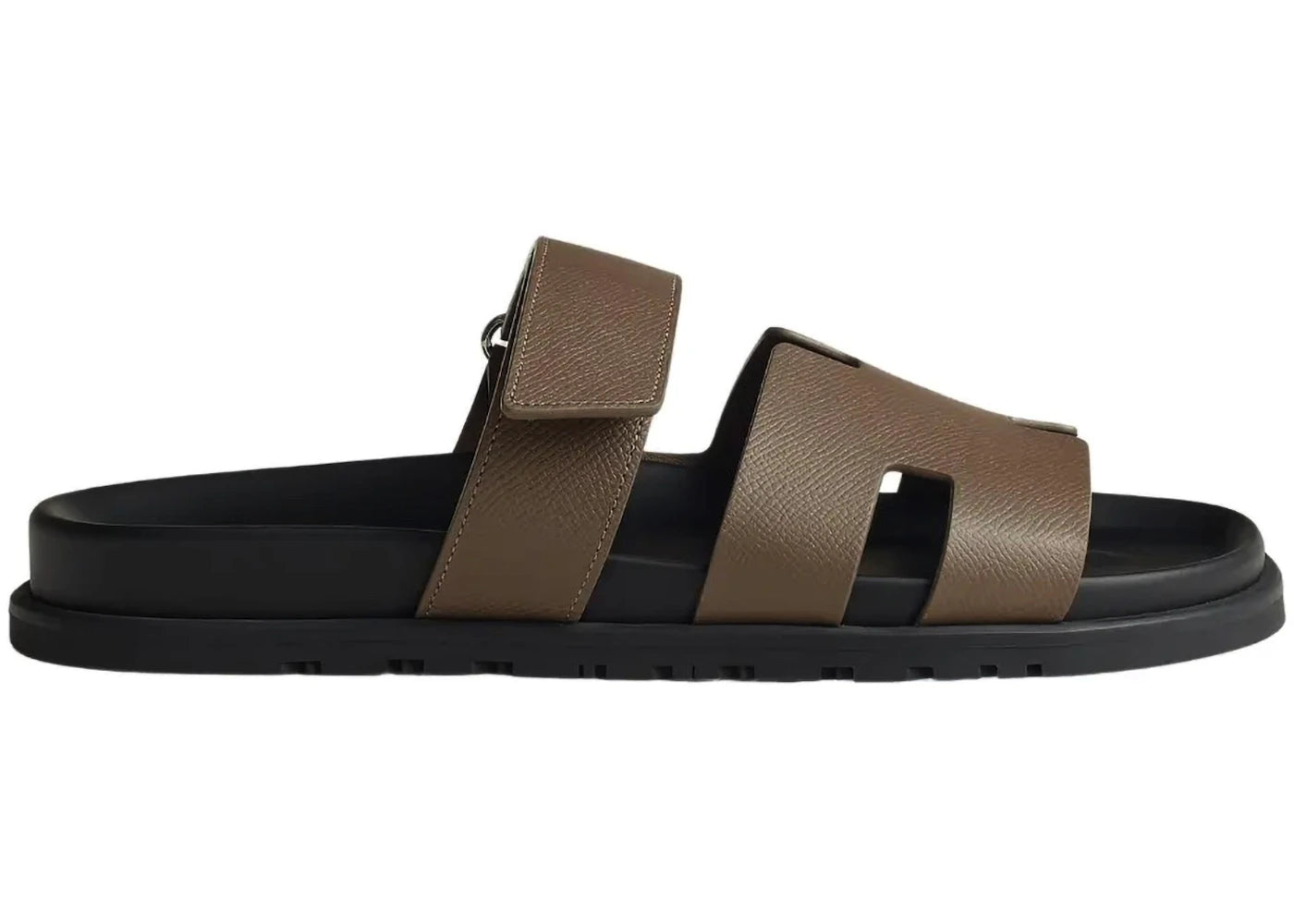 Hermes Chypre Sandal Brown Leather