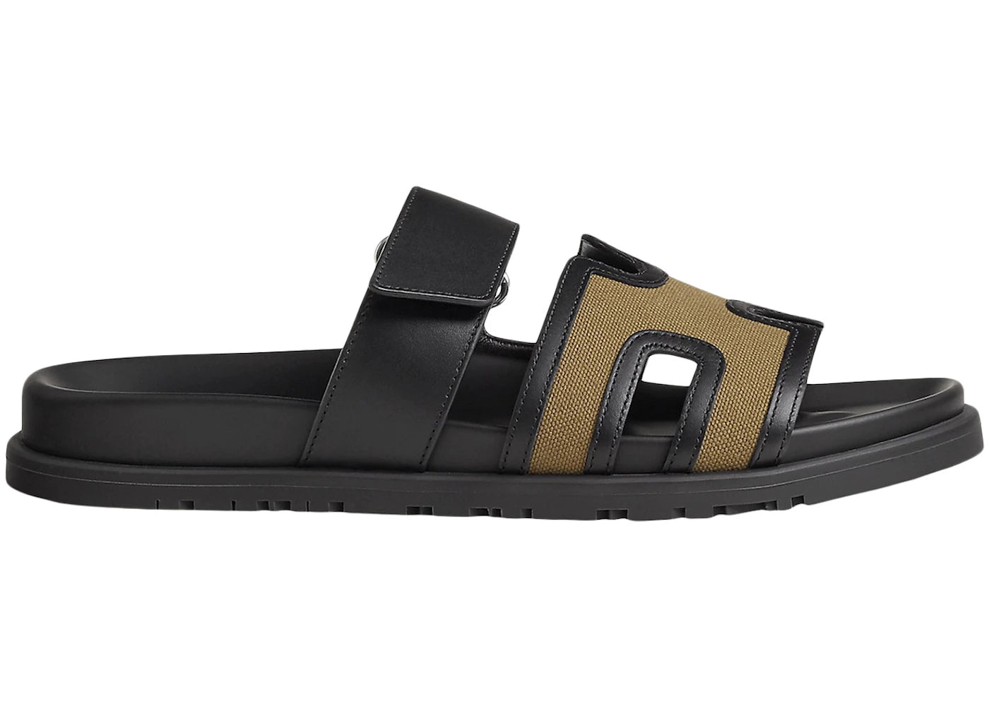 Hermes Chypre Sandal Kaki Nior Canvas