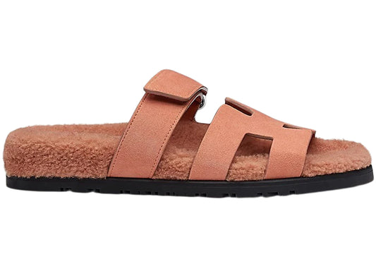 Hermes Chypre Sandal Rose Aube Suede Wookskin