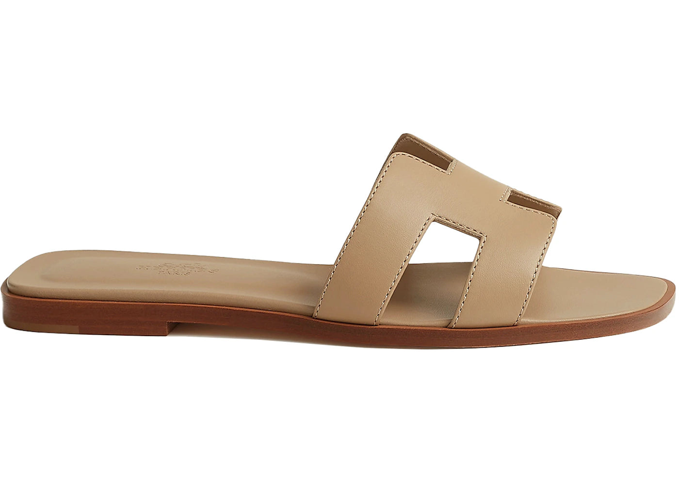 Hermes Oran Sandal Beige Linen