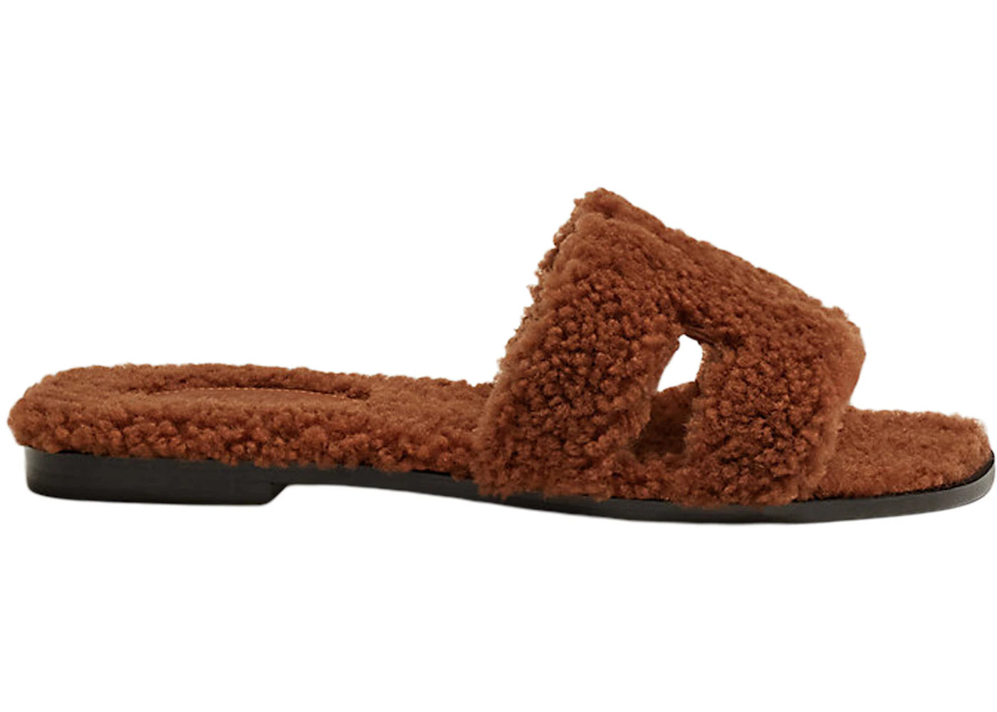 Hermes Oran Sandal Cognac Woolskin