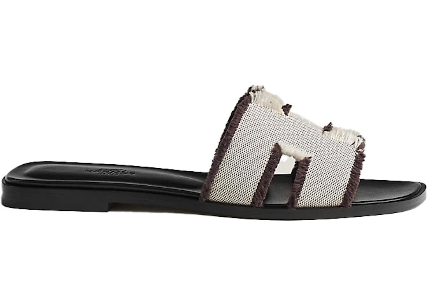 Hermes Oran Sandal Prunoir Canvas