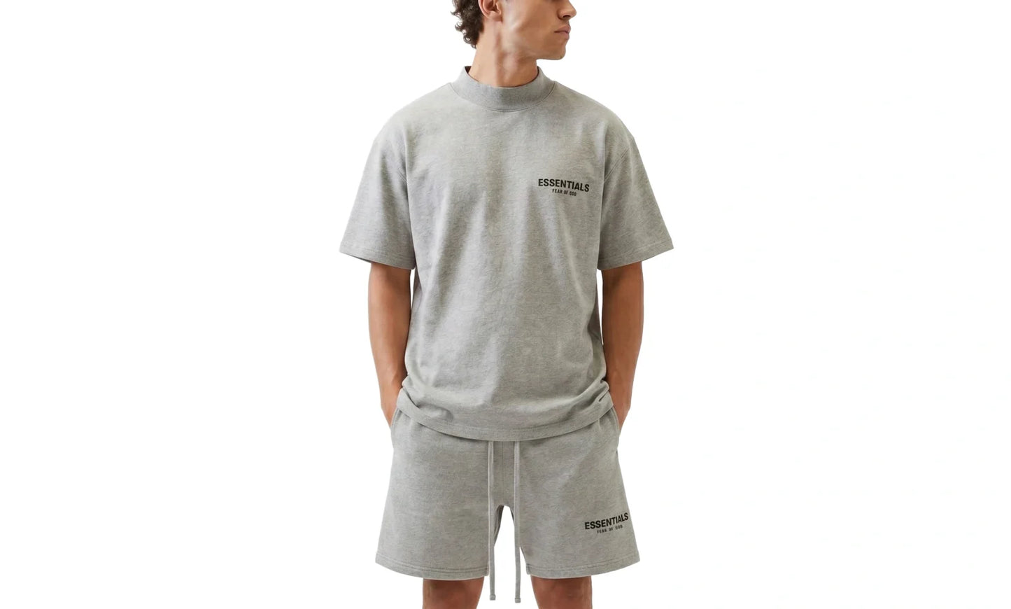 Komplet Fear of God Essentials Dark Oatmeal Summer Set