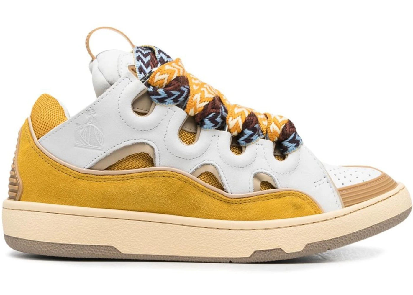 Lanvin Curb Sneaker White Yellow