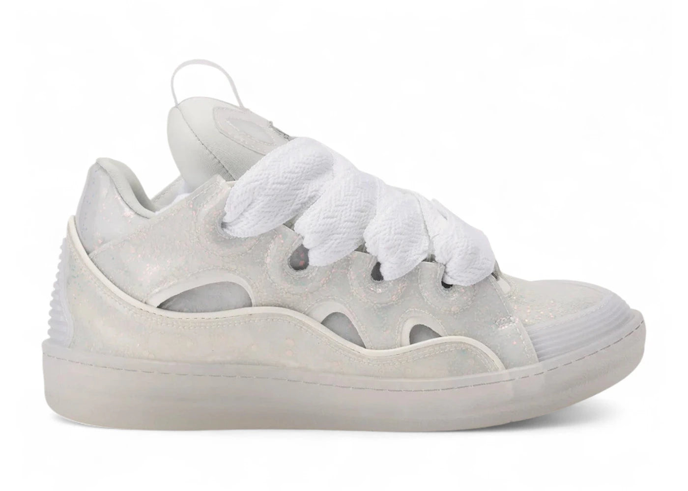 Lanvin Curb White Glitter