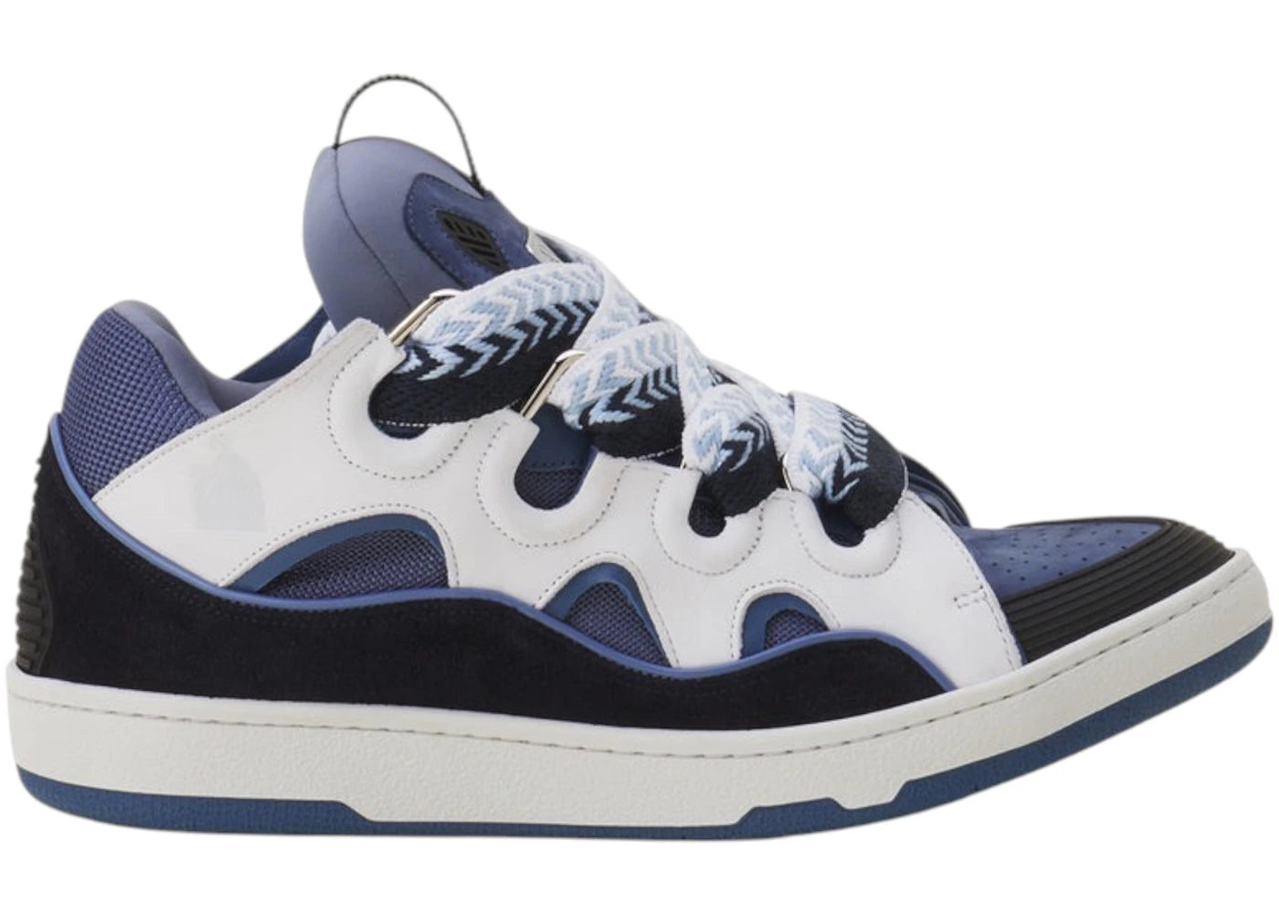 Lanvin Leather Curb Black Navy Blue