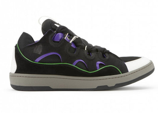 Lanvin Leather Curb Black Purple