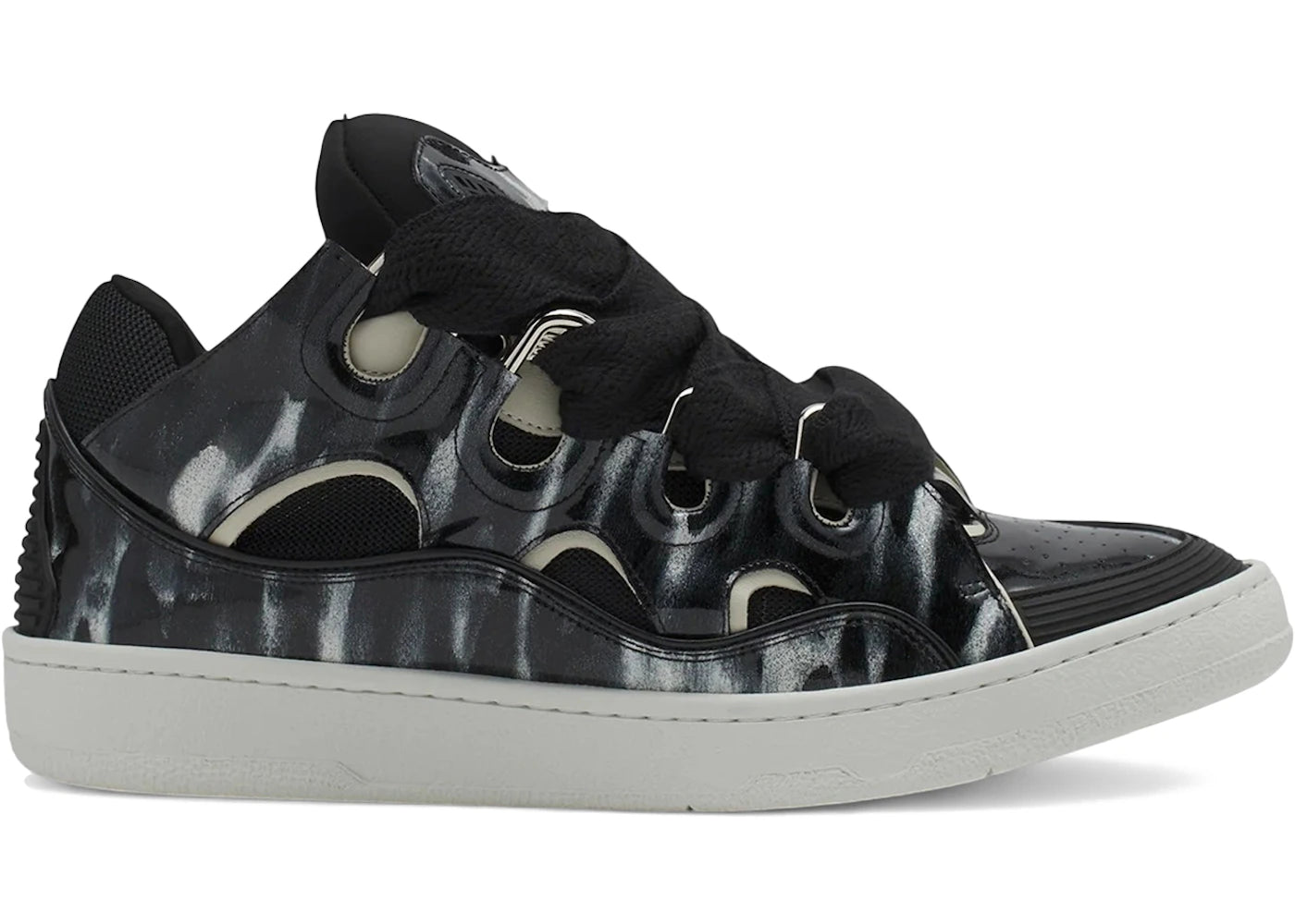 Lanvin Leather Curb Black White