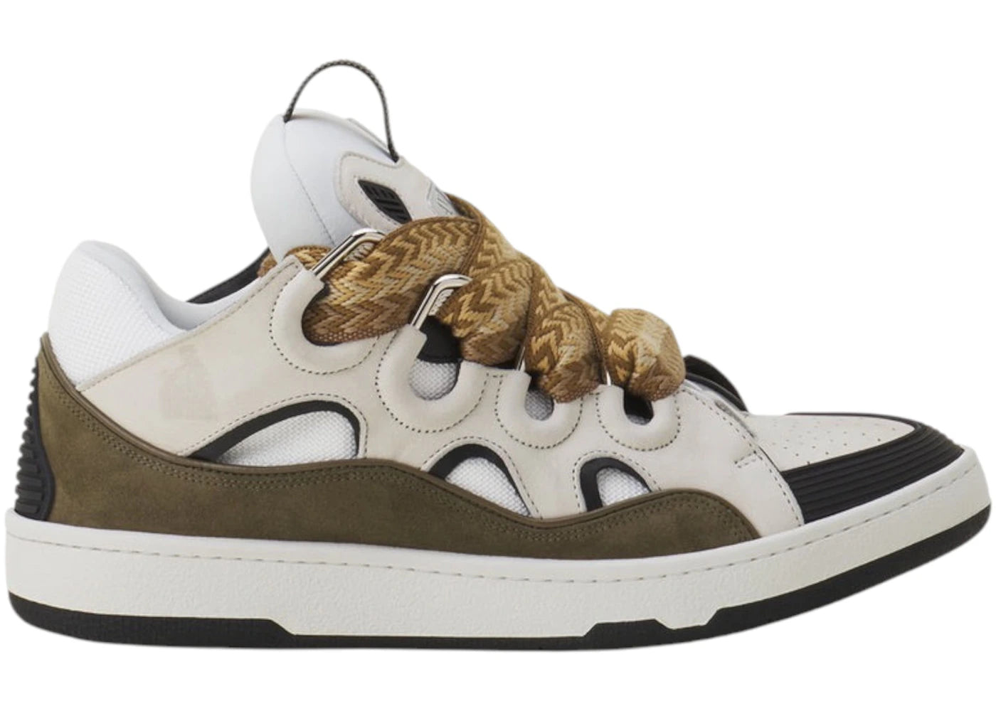 Lanvin Leather Curb Blanc Kaki