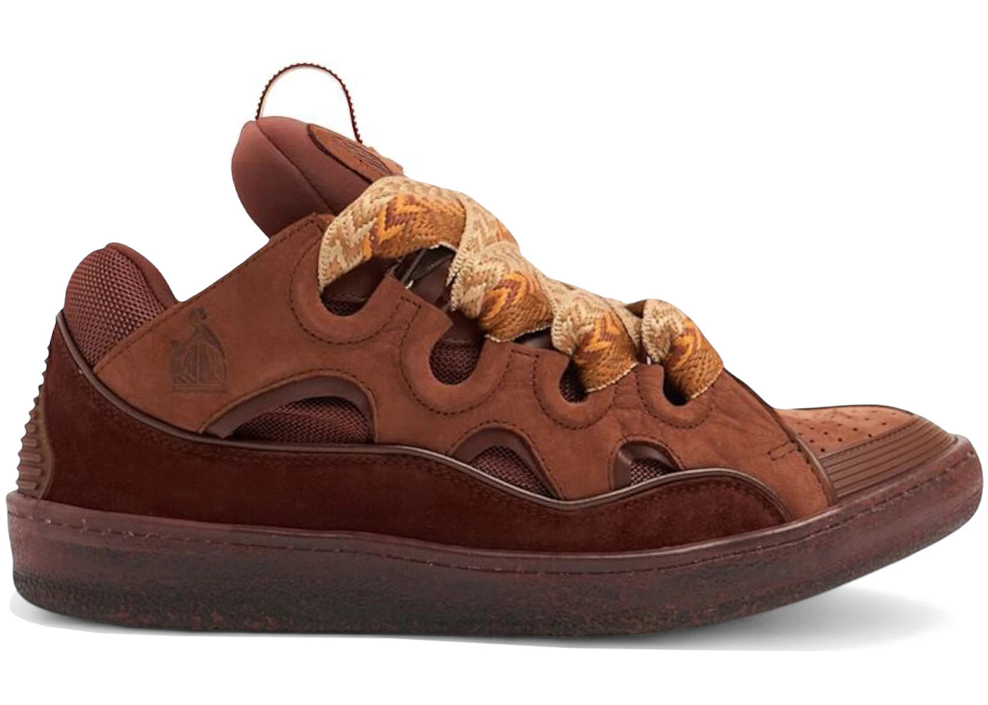 Lanvin Leather Curb Speckled Effect Brown