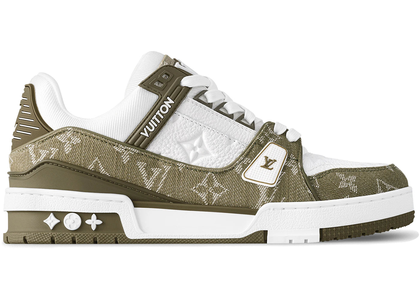 Louis Vuitton LV Trainer Khaki Green Monogram Denim