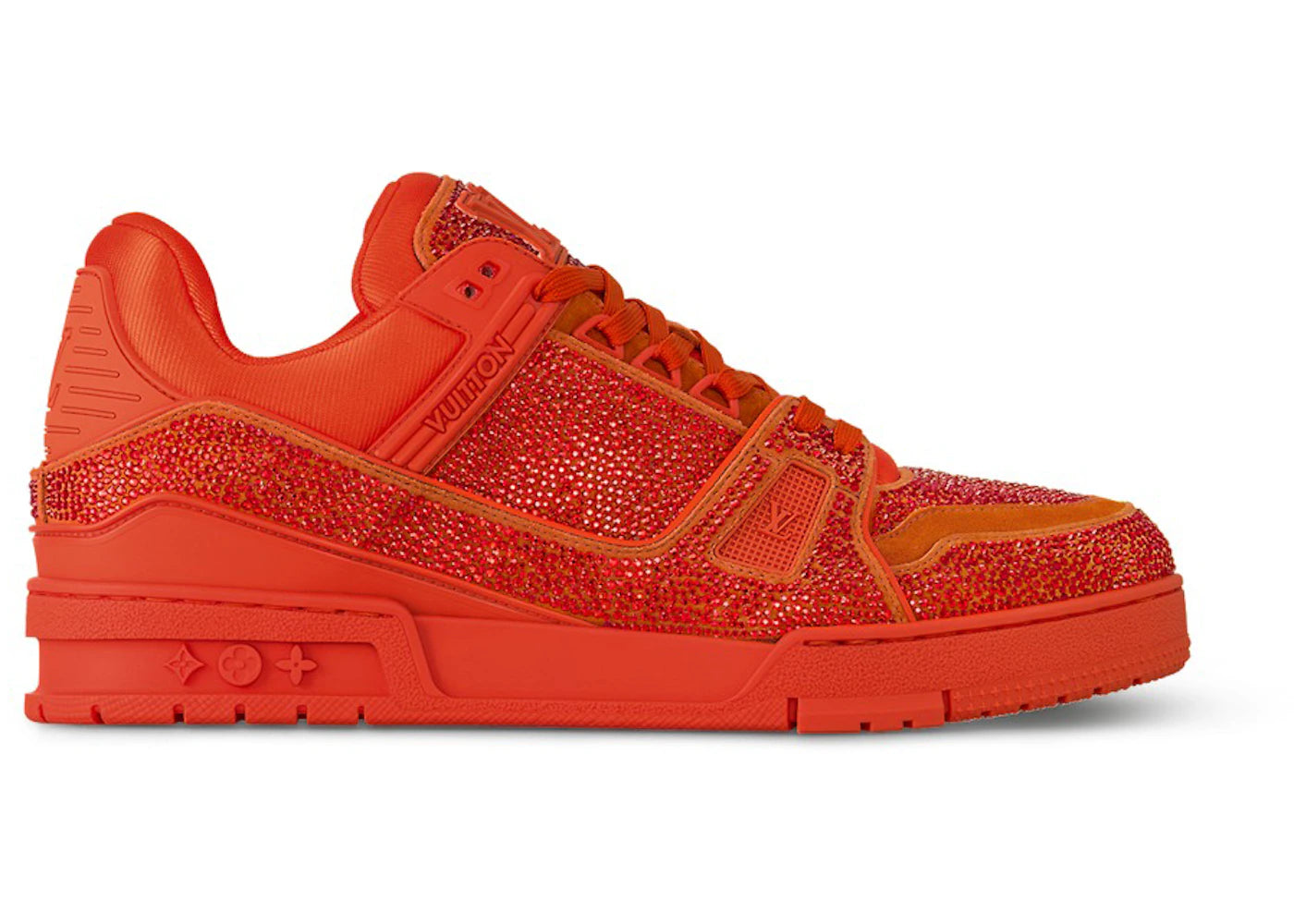 Louis Vuitton LV Trainer Orange Swarovksi Crystals