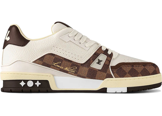 Louis Vuitton LV Trainer White Moka Brown