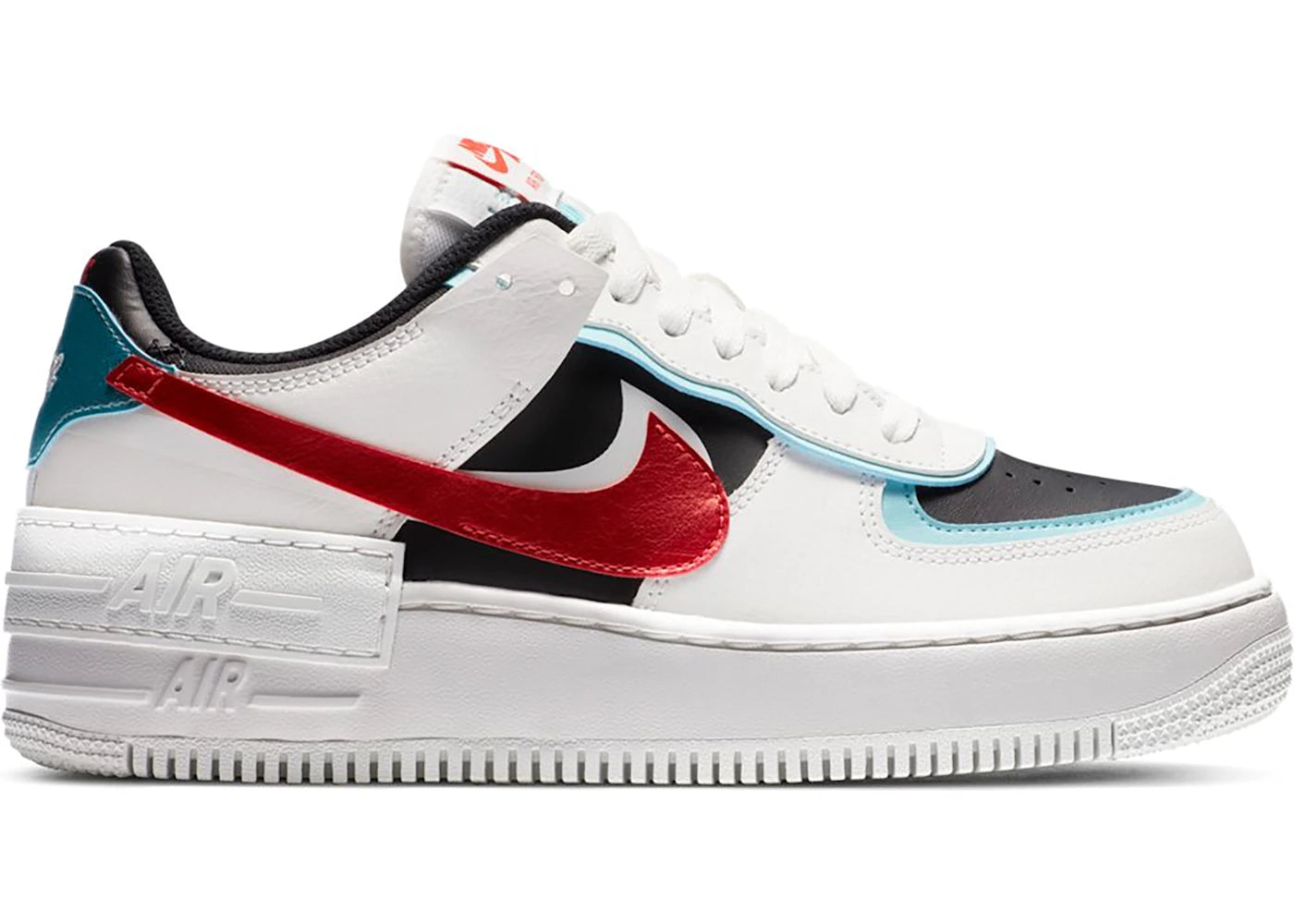 Nike Air Force 1 Low Shadow Bleached Aqua Chile Red